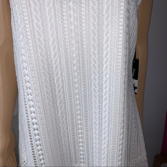 Doe & Rae Crochet Knit Peplum Hem Dress NWT - Picture 6 of 11